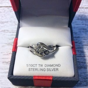 Sterling Silver 1/10 ct Diamond ring